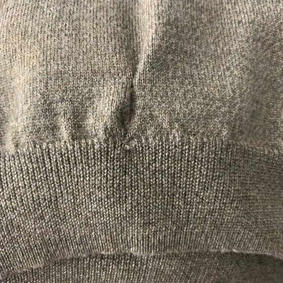 Jos A Bank Merino Wool Polo Sweater XL Green Knit Collar Buttons Long Sleeves - Picture 5 of 7